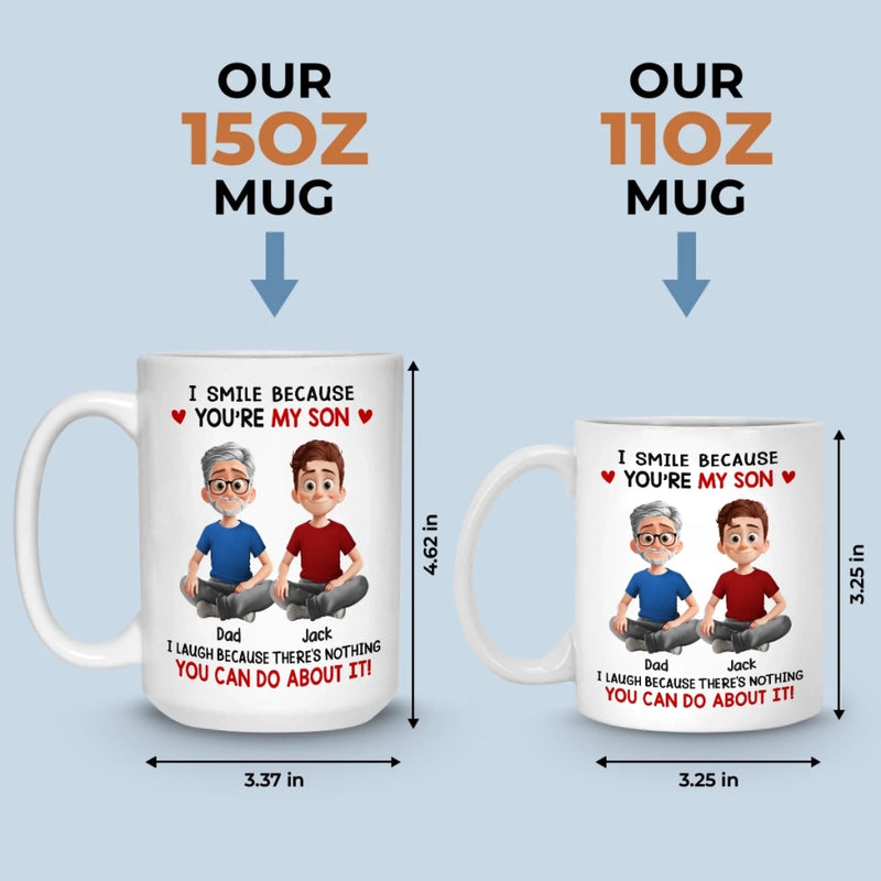 Custom Name Funny Father Son Gifts - Personalized Mugs