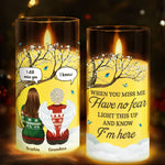 Custom Name Memorial Angel Remembrance Gifts - Personalized LED Candle Light