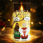 Custom Name Memorial Angel Remembrance Gifts - Personalized LED Candle Light