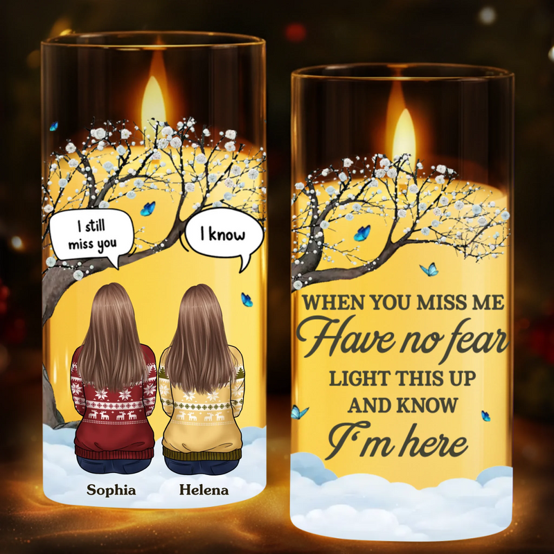 Custom Name Memorial Angel Remembrance Gifts - Personalized LED Candle Light