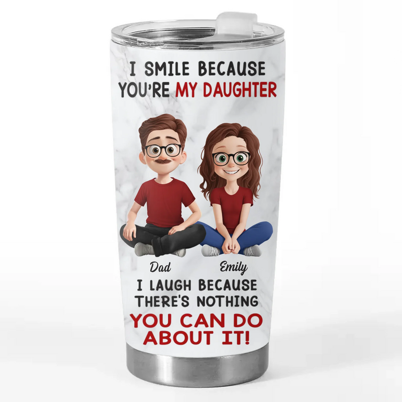 Custom Funny Daughter Gifts for Dad - Personalized Tumbler