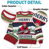 Custom Photo Unisex Ugly Sweatshirt - Personalized  Christmas Birthday Fishing Gifts For Fisherman - This Fishmas, I’m The Real Catch