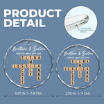 Custom Name Brothers & Sisters Gifts - Personalized Glass Ornament