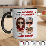 Custom Name Funny Mother Daughter Gifts - Personalized Accent Mugs