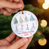 Custom Ceramic Ornament - Personalized Christmas Birthday Gifts For Mom, Dad, Brother, Sister, Kids - Our Family Our Strength
