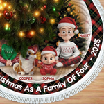 Custom Name First Christmas Family Gifts - Personalized Tree Skirt
