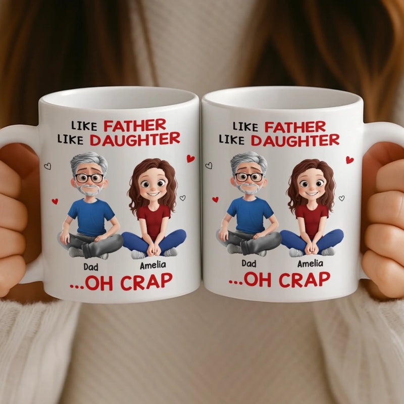 Custom Name Funny Father Daughter Gifts - Personalized Mugs