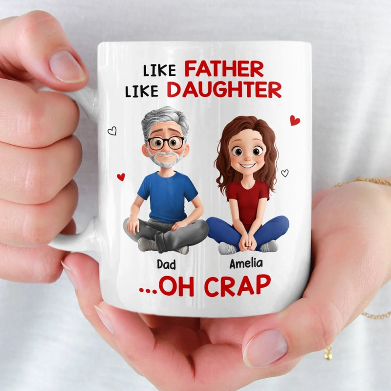 Custom Name Funny Father Daughter Gifts - Personalized Mugs