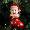 Custom Photo Acrylic Ornament - Personalized Christmas Birthday Gifts For Kids - Baby Sparkles Love All Around