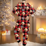 Custom Pet Photo Christmas Gifts for Dog Moms - Personalized Adult Onesie