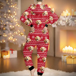 Custom Pet Photo Christmas Gifts for Dog Lovers - Personalized Adult Onesie