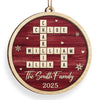 Custom Scrabble Wood Ornament - Personalized Christmas Birthday Gifts For Mom, Dad, Brother, Sister, Kids - Love Spelled The Family Way