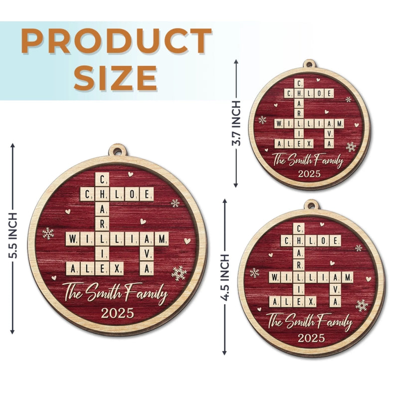 Custom Name Family Christmas Gifts - Personalized Ornament