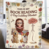 Custom Blanket - Personalized Christmas Bookish Gifts For Book Lovers, Bookworms, Dog Dad And Mom, Cat Owners - Reading Buddies Forever