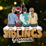 Custom Name Siblings Christmas Gifts - Personalized Ornament