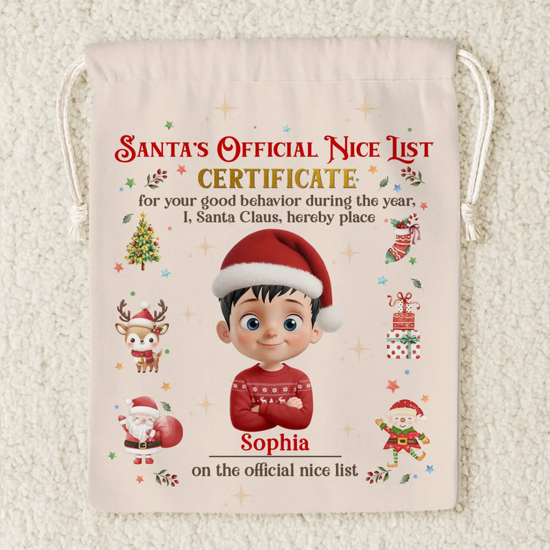 Custom Name Christmas Gifts for Kids - Personalized Christmas Favor Bag