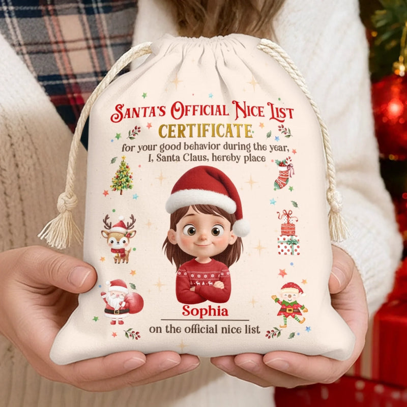 Custom Name Christmas Gifts for Kids - Personalized Christmas Favor Bag