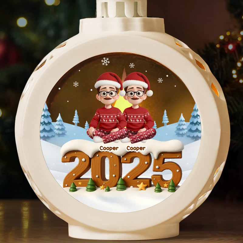 Custom Name Christmas Family Gifts - Personalized Candlelight Lantern Ornament