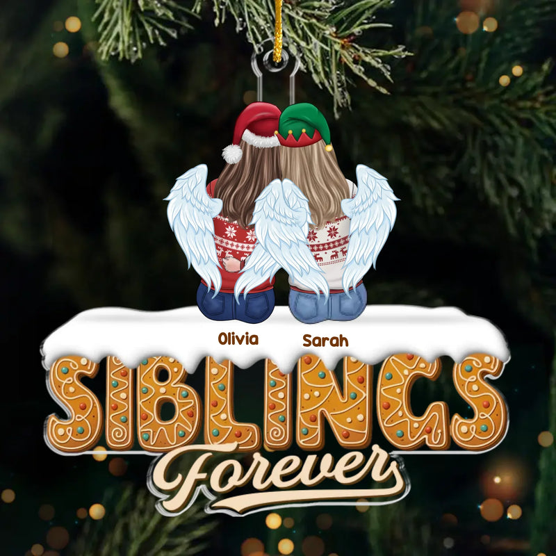 Custom Name Siblings Christmas Gifts - Personalized Ornament