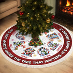 Custom Name Snowman Christmas Family Decor - Personalized Tree Skirt