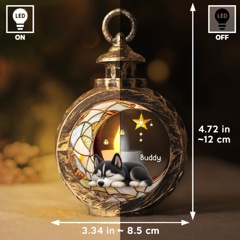 Custom Candlelight Lantern Ornament - Personalized Pet Christmas Memorial Sympathy Gifts For Dogs, Cats - Love Lives In Gentle Whispers