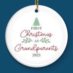 Custom First Christmas as Grandparents Gifts - Personalized Ceramic Ornament