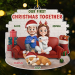 Custom Name First Christmas Together Gifts for Couples - Personalized Ornament