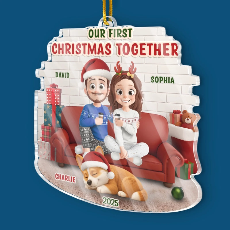 Custom Name First Christmas Together Gifts for Couples - Personalized Ornament