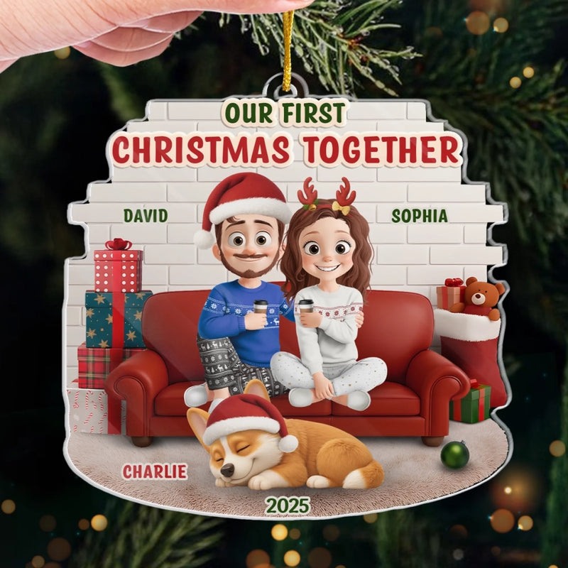 Custom Name First Christmas Together Gifts for Couples - Personalized Ornament