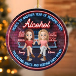 Custom Name Funny Drinking Friends Gifts - Personalized Ornament