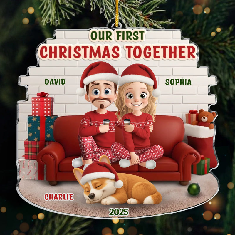 Custom Name First Christmas Together Gifts for Couples - Personalized Ornament