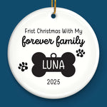 Custom Name First Christmas Dog Gifts - Personalized Ceramic Ornament