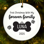 Custom Name First Christmas Dog Gifts - Personalized Ceramic Ornament