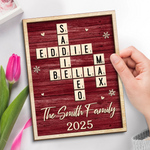 Custom Name Christmas Family Gifts - Personalized Wooden Plaque