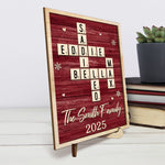 Custom Name Christmas Family Gifts - Personalized Wooden Plaque