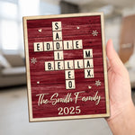 Custom Name Christmas Family Gifts - Personalized Wooden Plaque