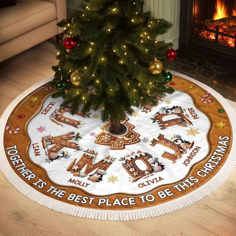 Custom Tree Skirt - Personalized Christmas Birthday Gifts For Mom, Dad, Brother, Sister, Kids - Jingle All The Way Home