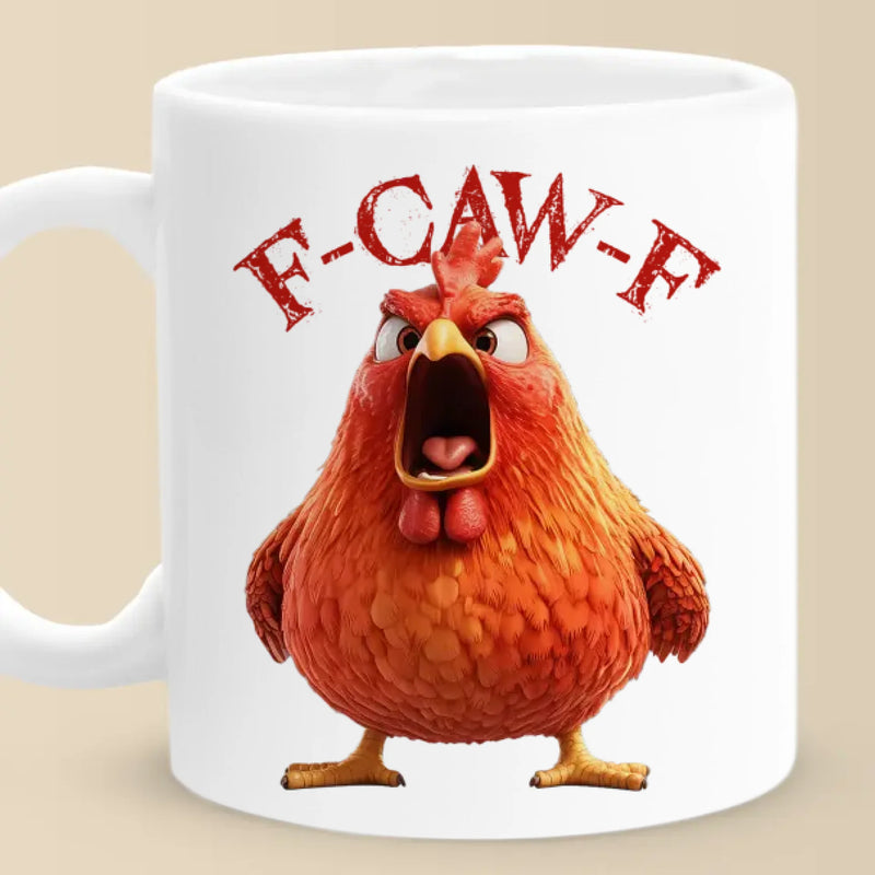 Funny Angry Chicken Gift for Bird Lovers - Humorous Coffee Mug