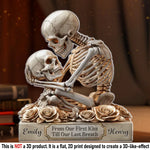 Custom Name Skeleton Couple Love Gifts - Personalized Acrylic Plaque Custom Shape