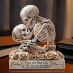 Custom Name Skeleton Couple Love Gifts - Personalized Acrylic Plaque Custom Shape
