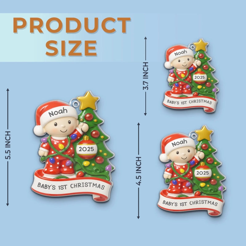 Custom Name Baby's 1st Christmas Gifts - Personalized Ornament