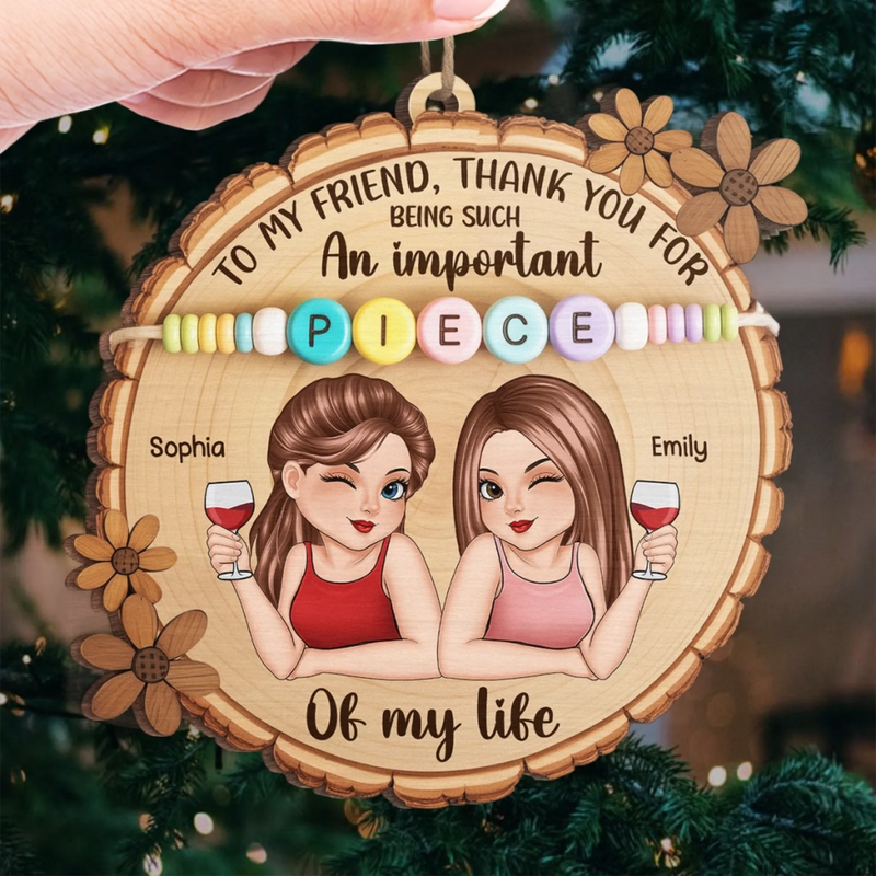 Custom Best Friend Name Gifts - Personalized Ornament