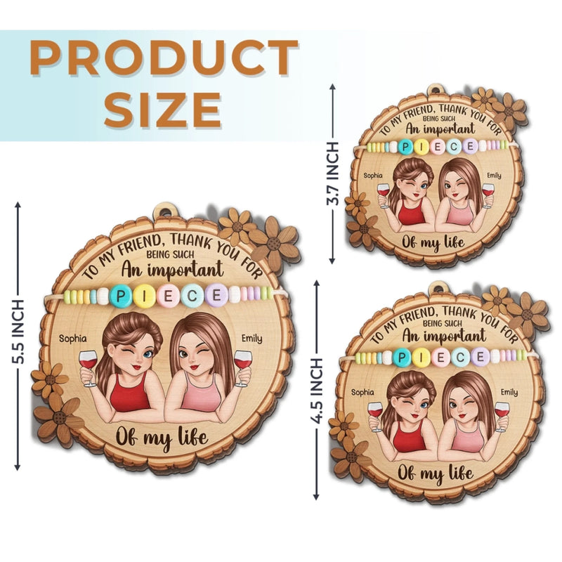 Custom Best Friend Name Gifts - Personalized Ornament