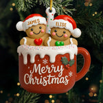 Custom Name Gingerbread Family Christmas Gifts - Personalized Ornament