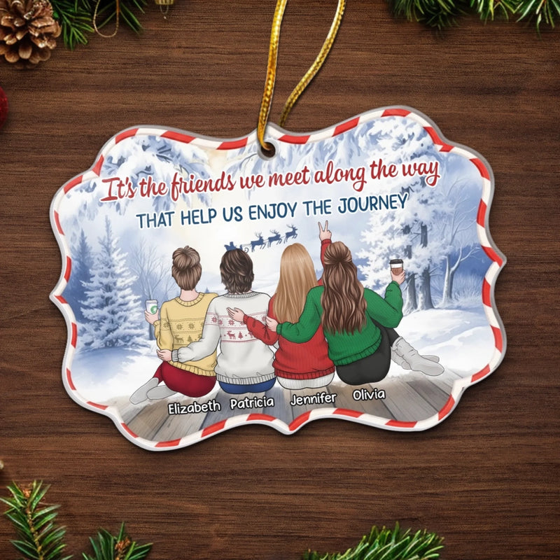 Custom Name Christmas Friends Gifts for Women - Personalized Ornament