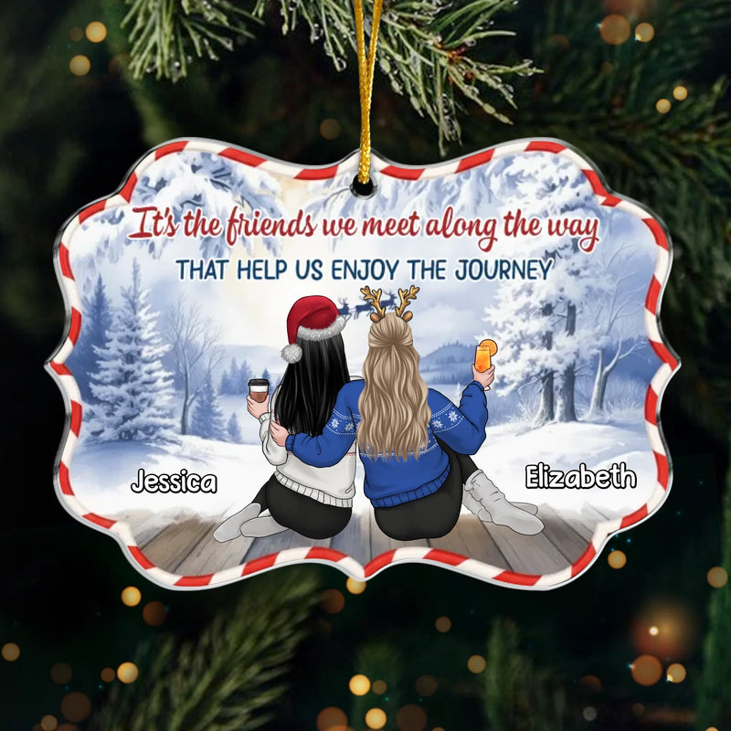 Custom Name Christmas Friends Gifts for Women - Personalized Ornament