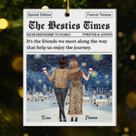 Custom Name Friendship Christmas Gifts for Besties - Personalized Ornament