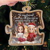 Custom Acrylic Ornament - Personalized Best Friend Christmas Birthday Gifts For Women, Besties, Sisters, BFF - Coffee Chats And Christmas Cheer