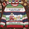 We Need A Beer And Our Cats - Dog & Cat Personalized Custom Ugly Sweatshirt - Unisex Wool Jumper - Christmas Gift For Husband Wife, Pet Owners, Pet Lovers