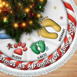 Custom Name First Christmas Family Gifts - Personalized Tree Skirt